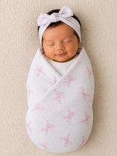 Load image into Gallery viewer, Beba Wrap Set - Sweet Pink Bows