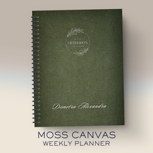 Load image into Gallery viewer, 2027 Weekly Planner - Moss Canvas