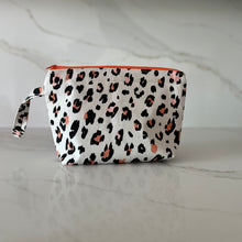 Load image into Gallery viewer, Neon Cheetah Medium Zipper Bag