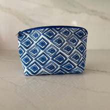 Load image into Gallery viewer, Blue Watercolor Medium Zipper Bag