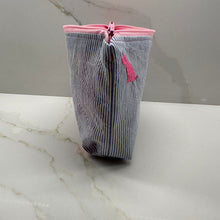 Load image into Gallery viewer, Seersucker Pups Small Zipper Bag