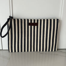 Load image into Gallery viewer, Navy Stripe Clutch