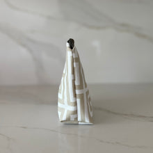 Load image into Gallery viewer, Taupe Greek Key Medium Zipper Bag