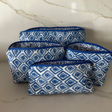 Load image into Gallery viewer, Blue Pyramids Zipper Bags