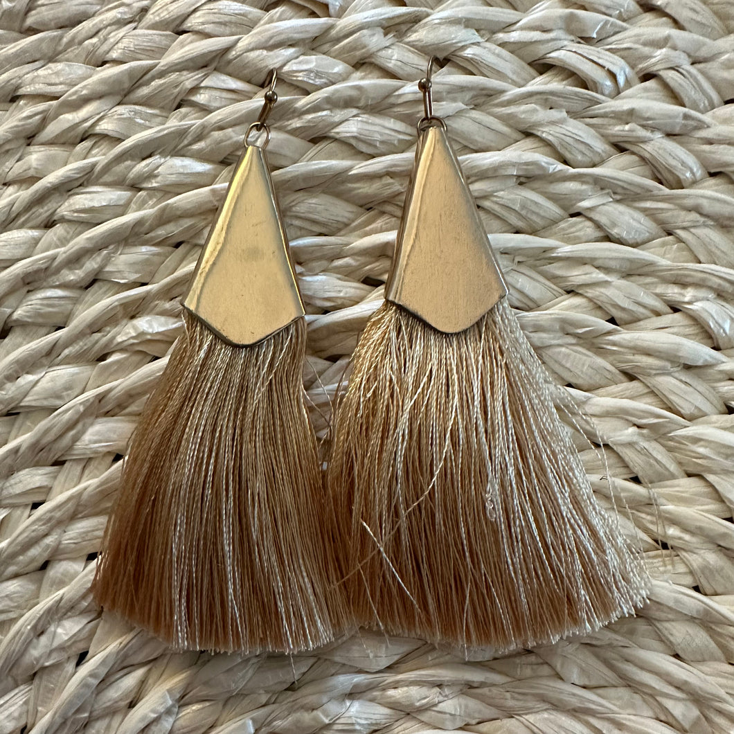 Gold Fringe Tassel Earrings