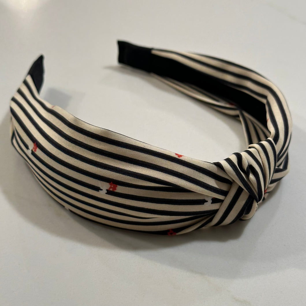 Black and White Stripe Headband