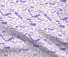 Load image into Gallery viewer, Relay For Life Purple Ribbon and Hope Face Mask