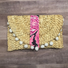 Load image into Gallery viewer, Lilly Pulitzer Straw Clutch Bag - Custom Free Personalization
