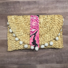 Load image into Gallery viewer, Lilly Pulitzer Straw Clutch Bag - Custom Free Personalization