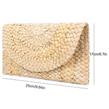 Load image into Gallery viewer, Lilly Pulitzer Straw Clutch Bag - Custom Free Personalization