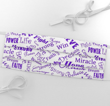 Load image into Gallery viewer, Relay For Life Purple Ribbon and Hope Face Mask