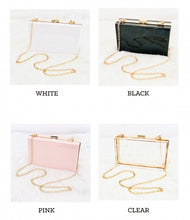 Load image into Gallery viewer, Clutch Box Purse with Chain - Free Personalization