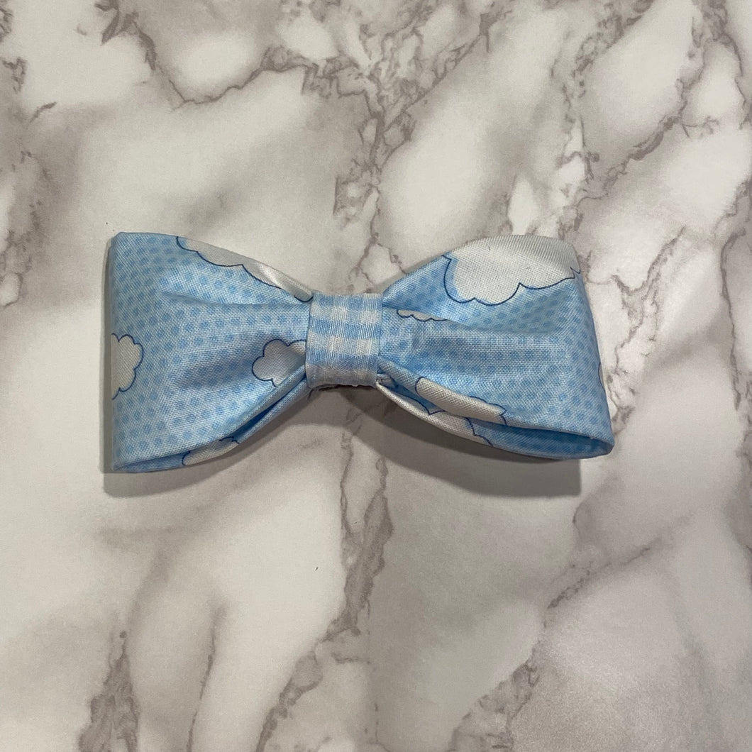Blue Clouds Bow Tie or Hair Bow