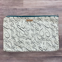 Load image into Gallery viewer, Calligraphy XL Zipper Bag