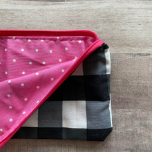 Load image into Gallery viewer, Black Buffalo Check Zipper Bag