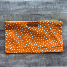 Load image into Gallery viewer, Orange Speckles Small Zipper Bag