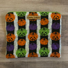 Load image into Gallery viewer, Halloween Stripes Medium Zipper Bag