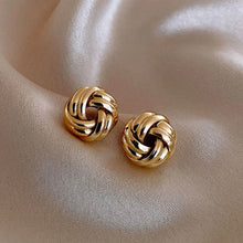 Load image into Gallery viewer, Kayla Golden Knot Earrings
