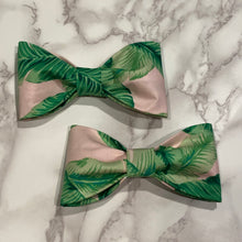 Load image into Gallery viewer, Pink Palms Bow Tie or Hair Bow
