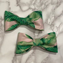 Load image into Gallery viewer, Pink Palms Bow Tie or Hair Bow