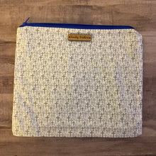 Load image into Gallery viewer, Gray Crosses Medium Zipper Bag