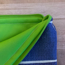 Load image into Gallery viewer, Blue Chambray Stripe Zipper Wet Bag