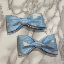 Load image into Gallery viewer, Blue Clouds Bow Tie or Hair Bow
