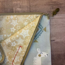 Load image into Gallery viewer, Dusty Blue Llamas Medium Zipper Bag