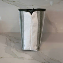 Load image into Gallery viewer, Plateia Sage Stripe Zipper Bags
