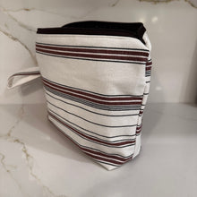 Load image into Gallery viewer, Plateia Brown Stripe Zipper Bags
