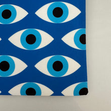 Load image into Gallery viewer, Blue Canvas Mati Eye Clutch
