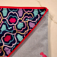 Load image into Gallery viewer, Pink Puppy Seersucker Laptop Sleeve
