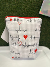 Load image into Gallery viewer, Heartbeat Stethoscope Zipper Bag
