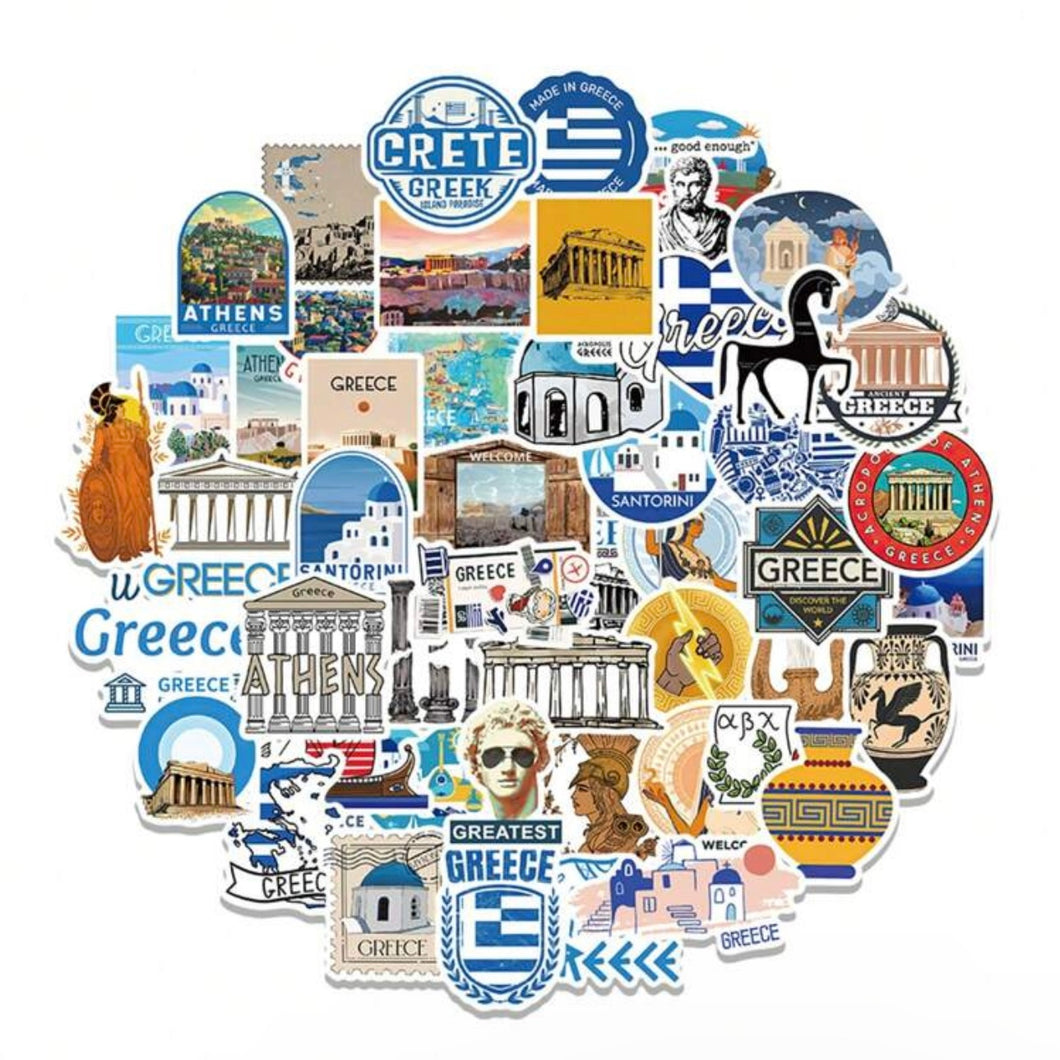 Greece Stickers - Pack of 25