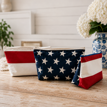 Load image into Gallery viewer, America the Beautiful Zipper Bag
