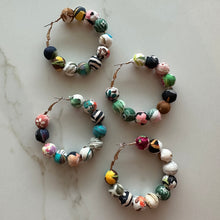 Load image into Gallery viewer, Handmade Fabric Hoop Earrings

