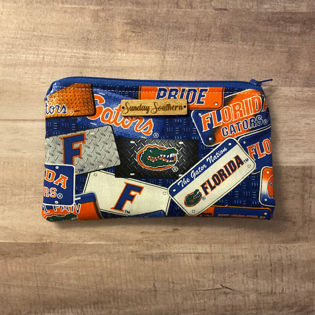 Florida Gators UF Gingham Zipper Bag