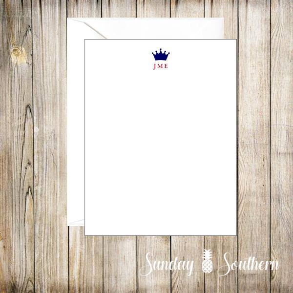 Crowned Flat Notecards