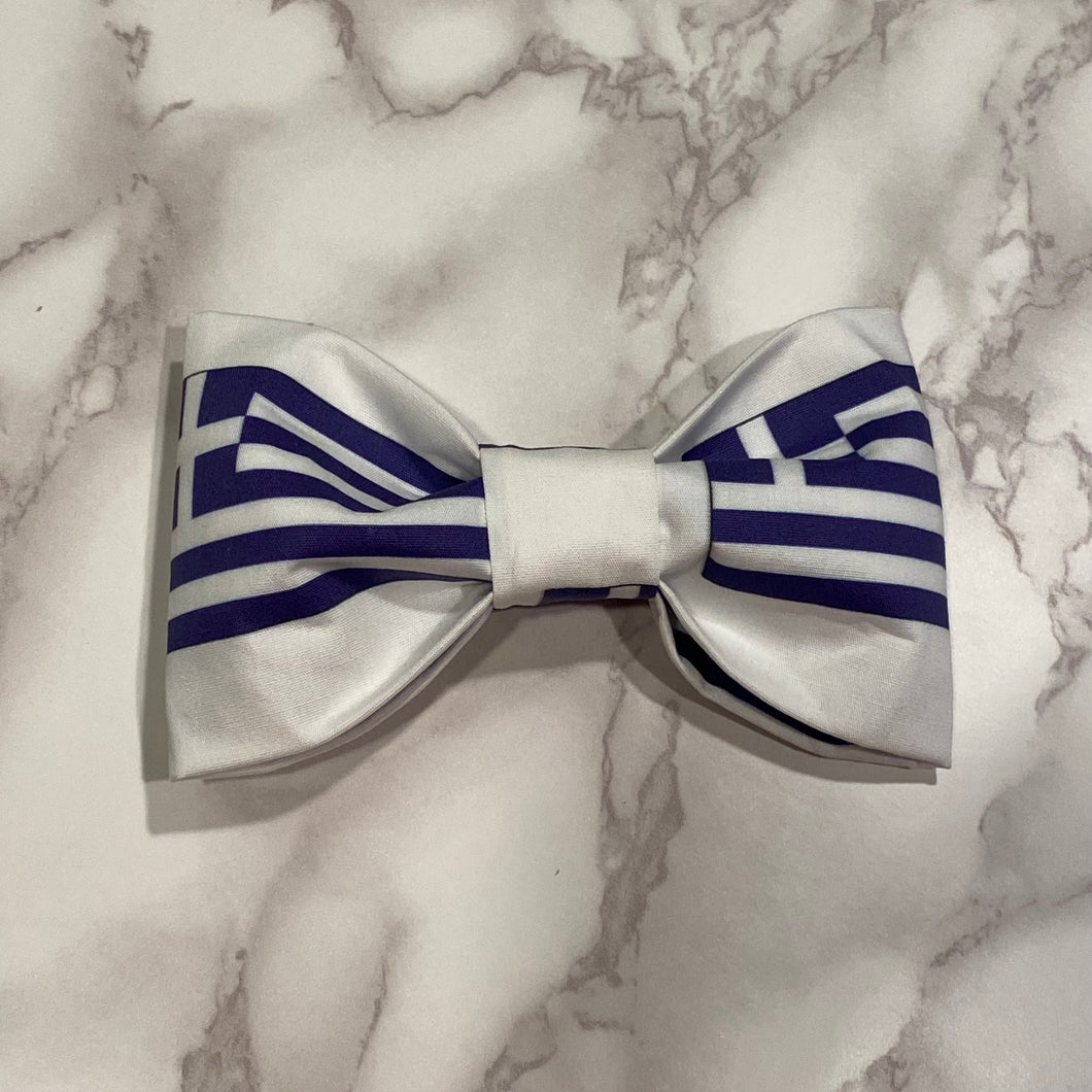 Greek Flag Bow Tie or Hair Bow