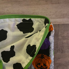 Load image into Gallery viewer, Halloween Stripes Medium Zipper Bag
