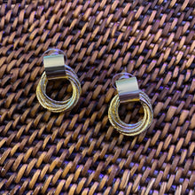 Load image into Gallery viewer, Caitlin Mini Gold Twisted Hoop Earrings
