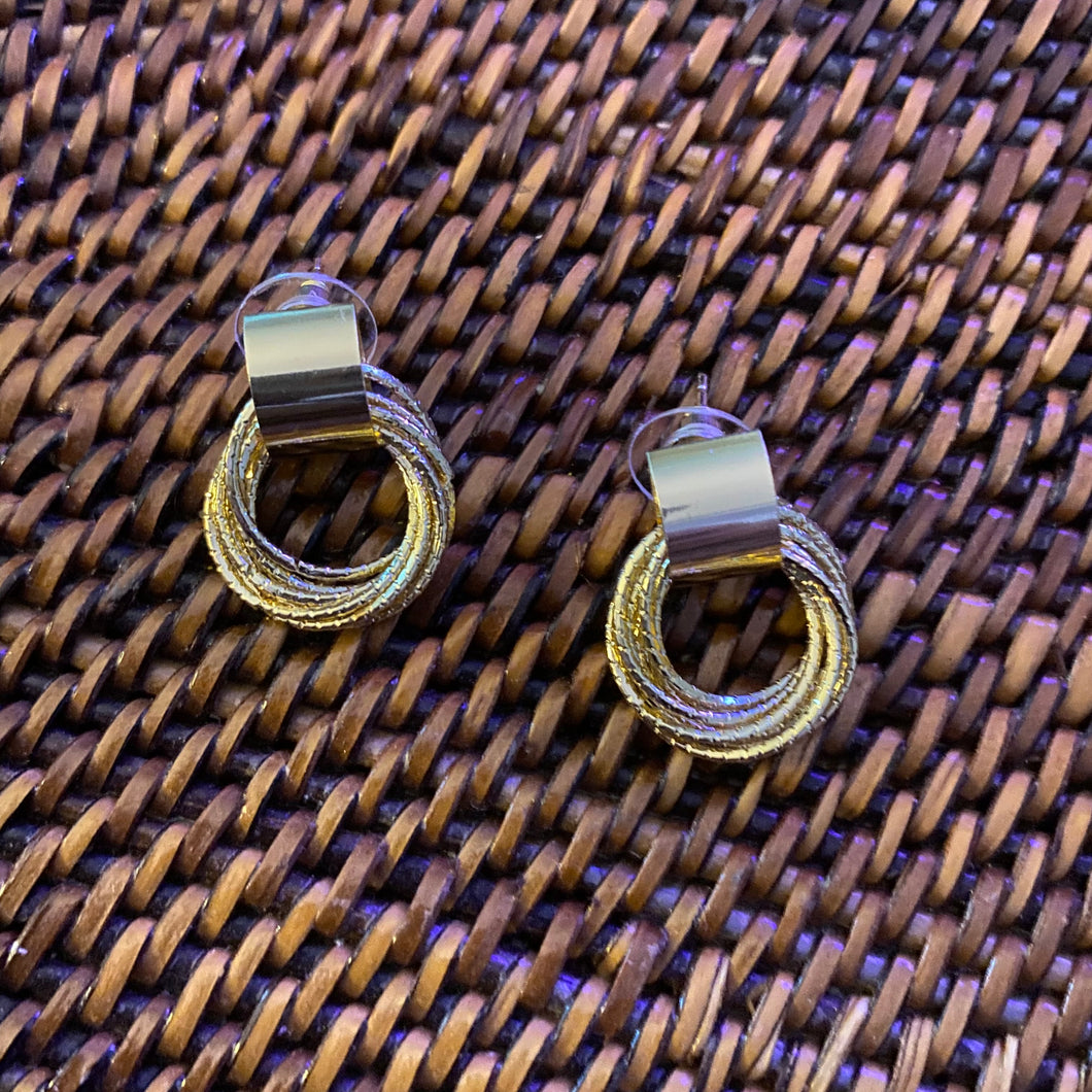 Caitlin Mini Gold Twisted Hoop Earrings