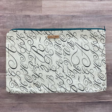 Load image into Gallery viewer, Calligraphy XL Zipper Bag
