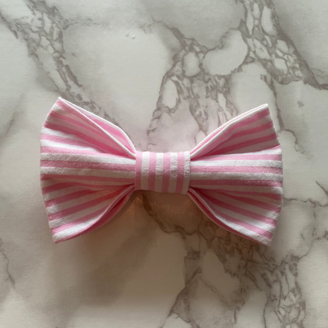Light Pink Gingham Bow Tie or Hair Bow