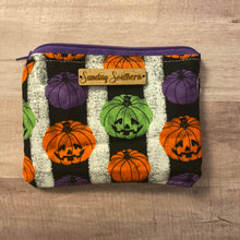 Load image into Gallery viewer, Halloween Stripes Mini Zipper Bag
