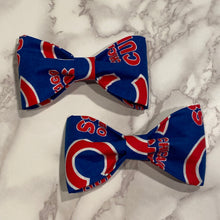 Load image into Gallery viewer, Chicago Cubs Bow Tie or Hair Bow

