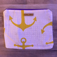 Load image into Gallery viewer, Anchors Aweigh Medium Zipper Bag
