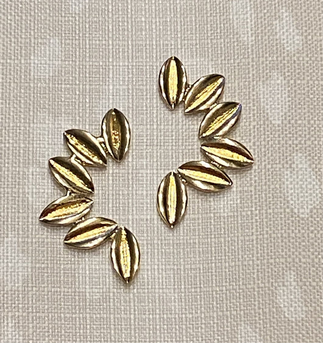 Calliope Gold Fan Earrings