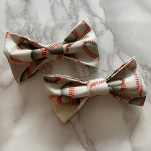 Load image into Gallery viewer, Baseball Bow Tie or Hair Bow
