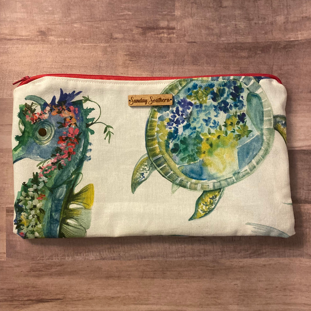 Coral Reef Party Large Zipper Bag